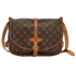 Saumur, &pound;395, Handbags, Brown, Canvas, Back view